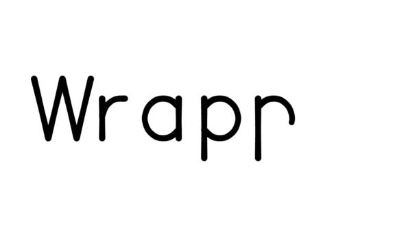 Wrapper Handgeschreven Tekst Animatie in Diverse Sans-Serif Fonts en Gewichten - Video