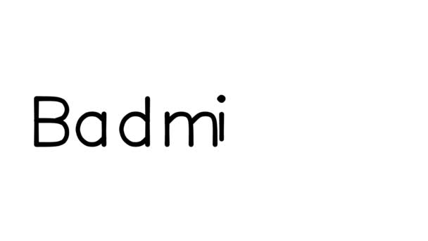 Badminton Χειρόγραφο κείμενο animation σε διάφορες γραμματοσειρές Sans-Serif και τα βάρη - Πλάνα, βίντεο