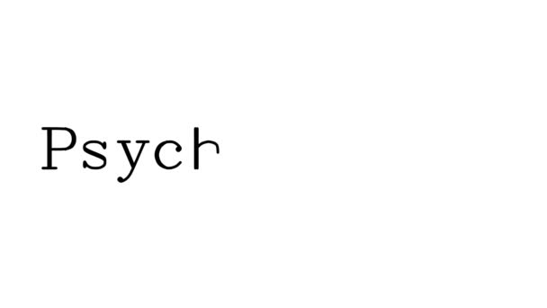 Psychobiology Animated Handwriting Text in Serif Fonts and Weights - Footage, Video