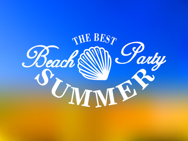 Best beach party poster - Vector, afbeelding