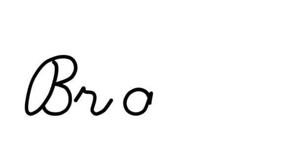 Braun Decorative Handwriting Animation in Six Cursive and Gothic Fonts - Footage, Video