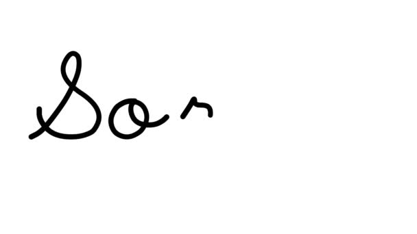 Сорри Декоративный почерк Анимация в шести курсивных и готических шрифтах - Кадры, видео