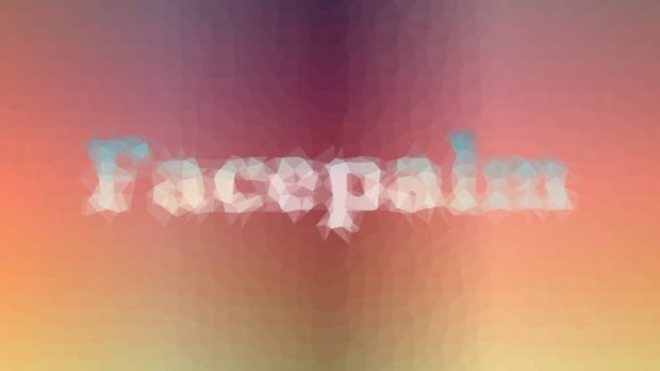 Facepalm Appearing Weird Tessellating Looping Moving Polygons - Footage, Video