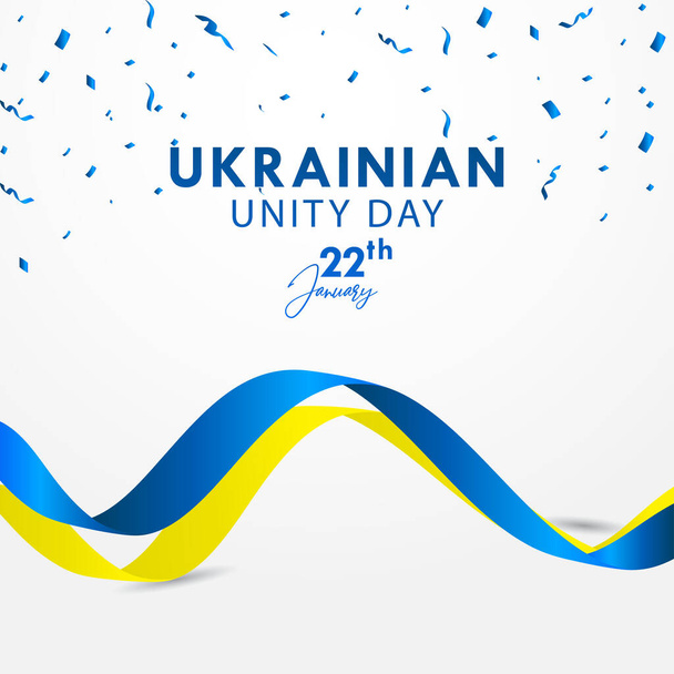 Sancak Yazdırma ve Tebrik Arkaplanı için Ukrayna Birlik Günü Vektör Tasarımı - Vektör, Görsel