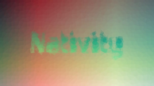Nativity esiintyy teknologinen testaus Looping liikkuvat polygons - Materiaali, video