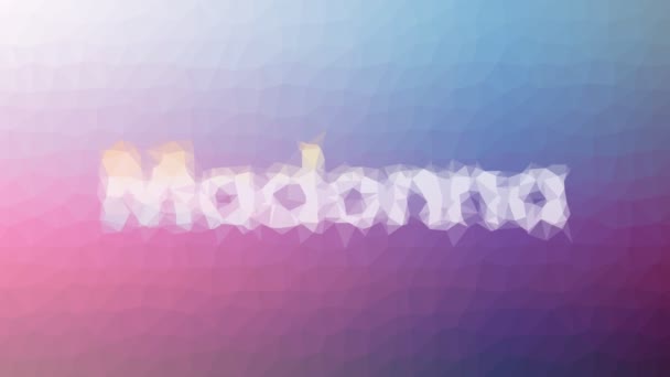 Madonna oldódó technológiai tessellation hurok mozgó háromszögek - Felvétel, videó