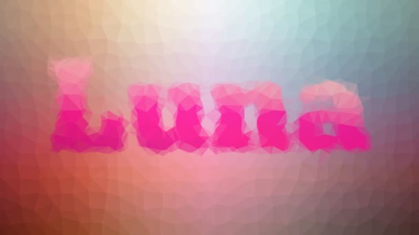 Luna esiintyy techno tessellation silmukka animoituja kolmioita - Materiaali, video