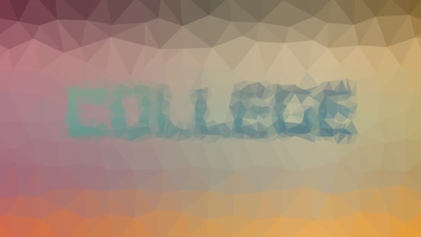 College fade érdekes tessellation looping mozgó sokszögek - Felvétel, videó