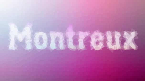 Montreux erscheint technologisch tessellated looping animierte Polygone - Filmmaterial, Video