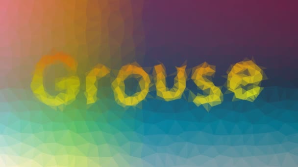 Grouse oldó techno tessellated hurok animált háromszögek - Felvétel, videó