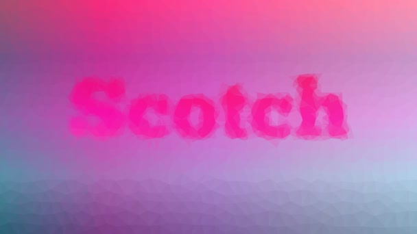 Scotch dissolvant étrange boucle tentaculaire mobiles polygones - Séquence, vidéo