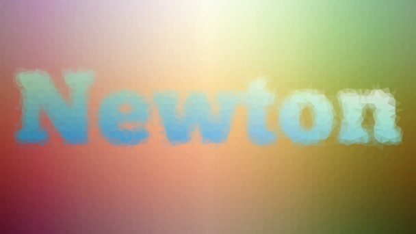 Newton appearing techno tessellated looping pulsing polygons - Footage, Video