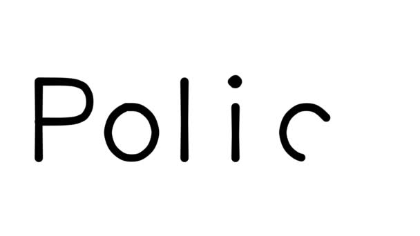 Police Handwritten Text Animation in Various Sans-Serif Fonts and Weights - Footage, Video