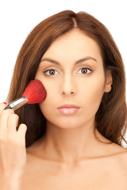 Lovely woman with brush - Foto, imagen
