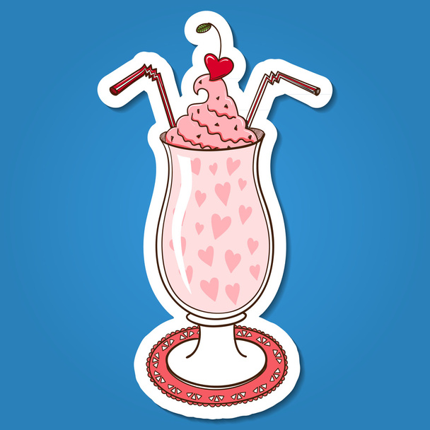 Cocktail for couple. - Vector, Image