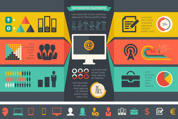 IT Industry Infographic Elements - Vecteur, image