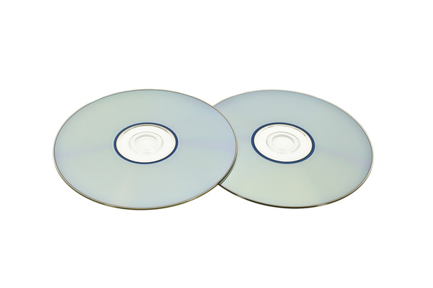 Pair of optical discs isolated on white - Photo, Image