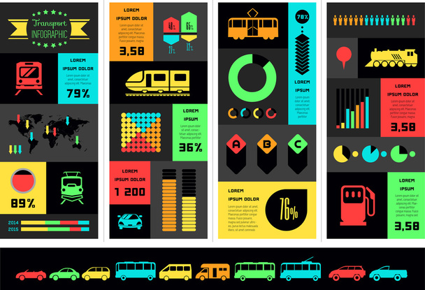 Transportation Infographic Template. - Vector, imagen