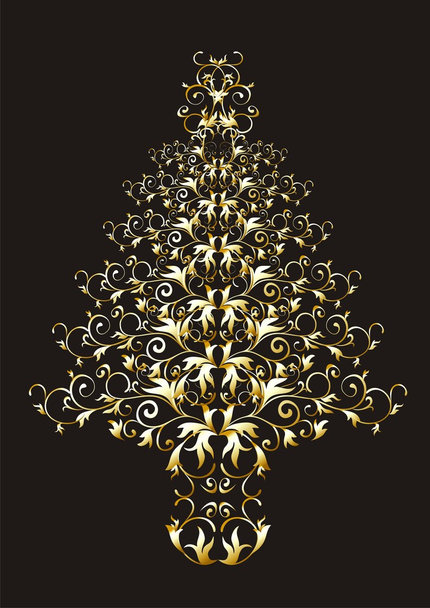 Christmas or new year tree - Διάνυσμα, εικόνα