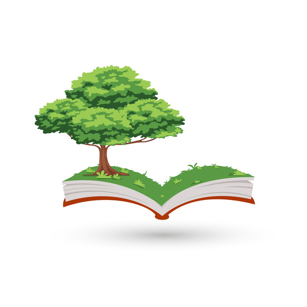 Книга о деревьях
 - Вектор,изображение