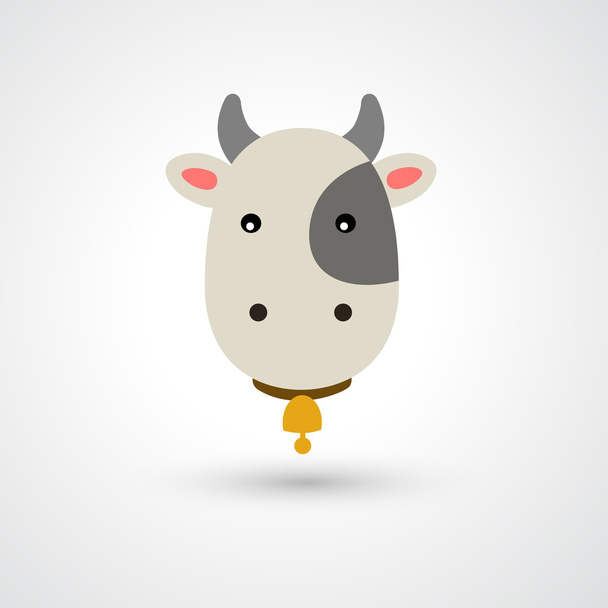 kráva hlavy ikona - Vektor, obrázek