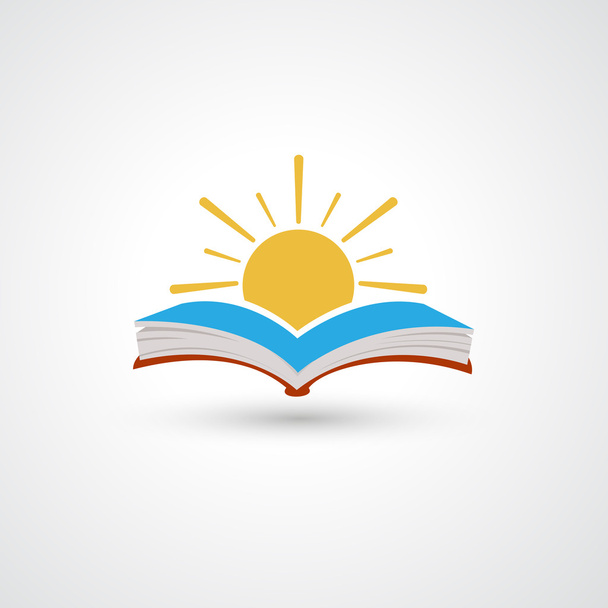 Sunset open book - Vector, Image