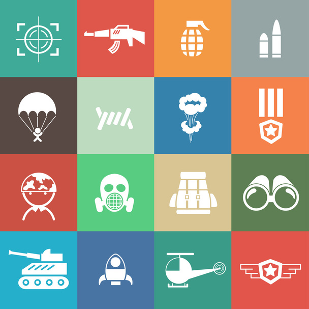 Military and war icons - Vector, Image