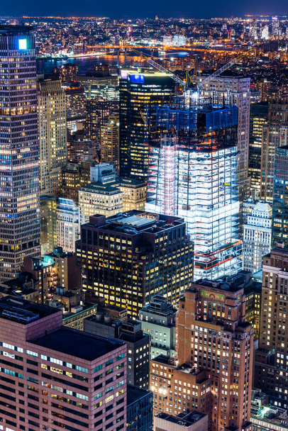 MANHATTAN, NEW YORK CITY. Manhattan skyline and skyscrapers aerial view. New York City, USA. - Photo, Image