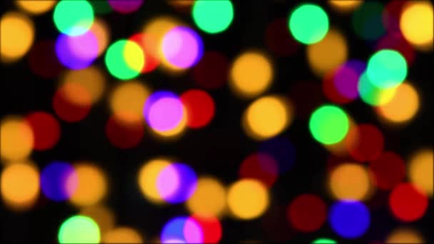 colorful circle bokeh illumination for holiday or abstract boke background - Footage, Video