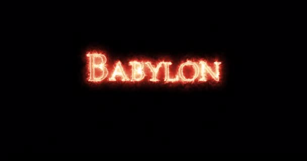 Babylon ateşle yazıldı. Döngü - Video, Çekim