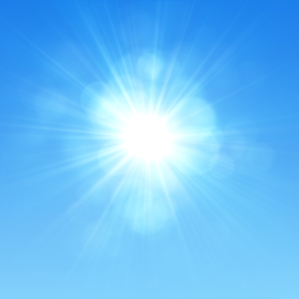 Céu azul com sol brilhante
 - Foto, Imagem