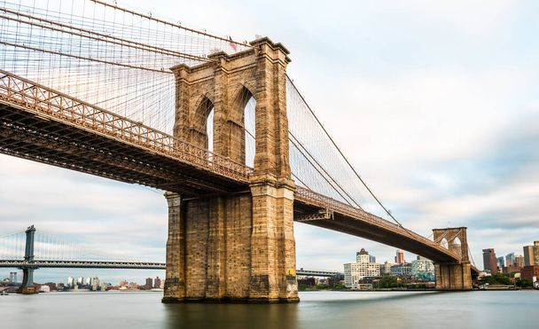 Most Brookliński w Nowym Jorku, USA. - Zdjęcie, obraz
