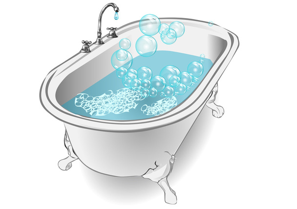 Baño de burbujas - Vector, imagen