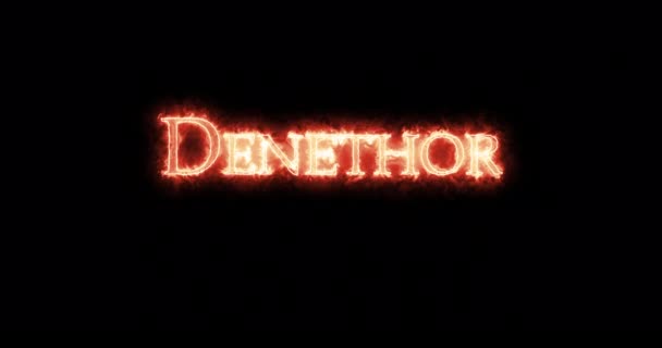 Denethor written with fire. Loop - Footage, Video