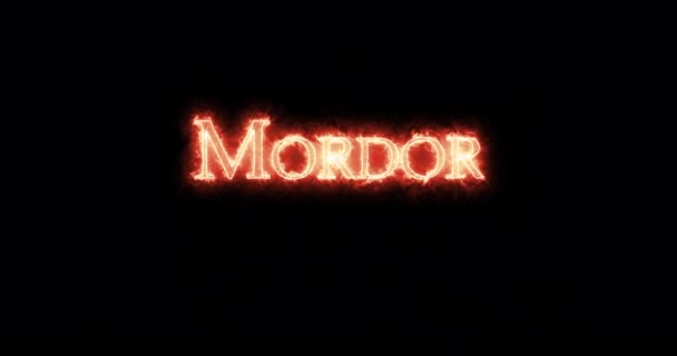 Mordor written with fire. Loop - Footage, Video