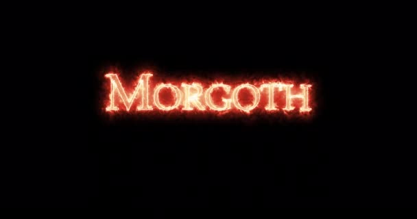Morgoth written with fire. Loop - Footage, Video