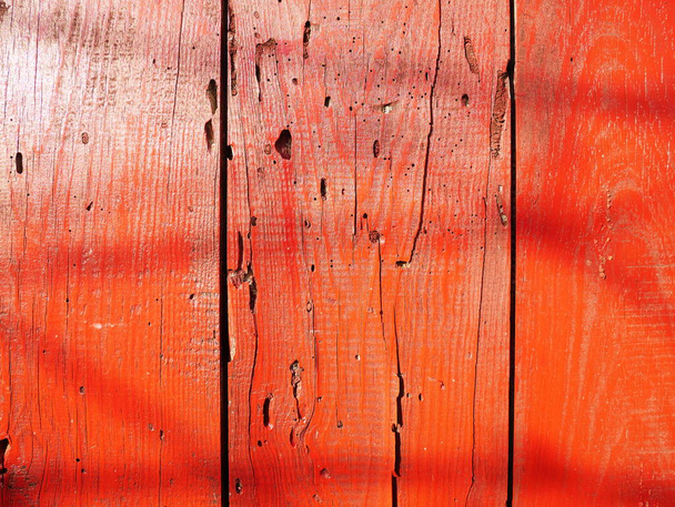 Tekstura używanych desek drewnianych malowane na czerwono - Zdjęcie, obraz