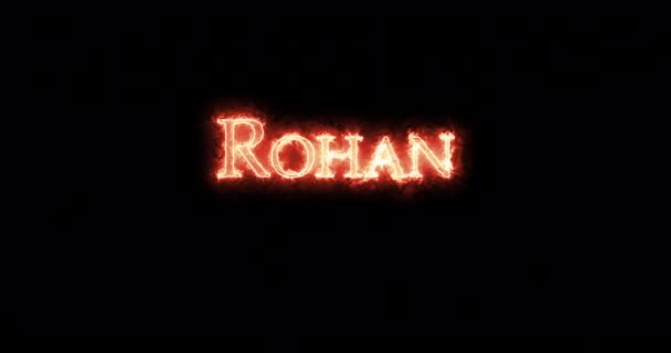 Rohan written with fire. Loop - Footage, Video