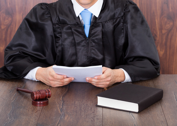Judge Holding Documents - Photo, Image