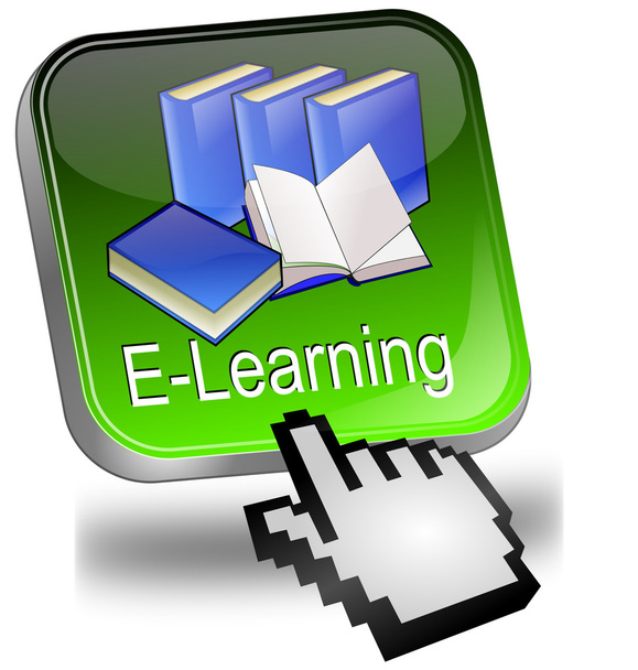 Botão E-learning com cursor
 - Foto, Imagem