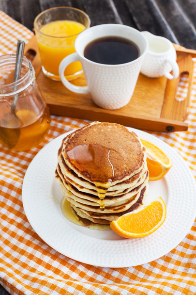 Frühstück mit Pfannkuchen - Foto, Bild