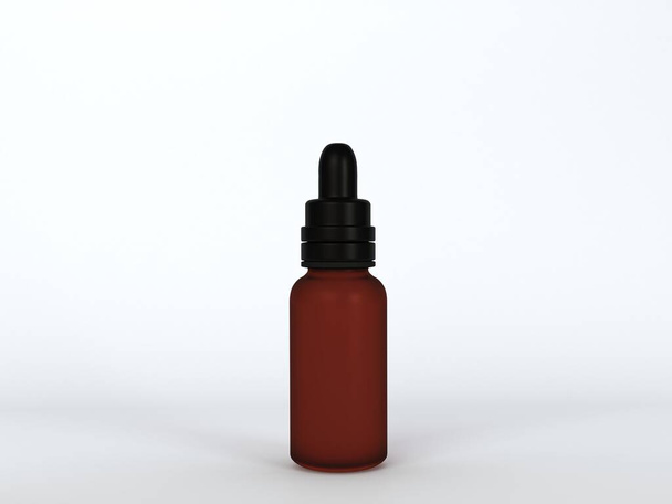 Brown glass bottle, 3D Rendering - Photo, Image