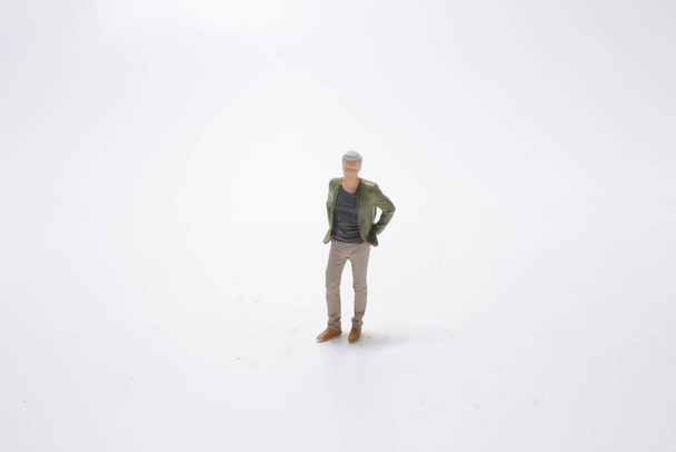 Little men, people over white background standing - Photo, image