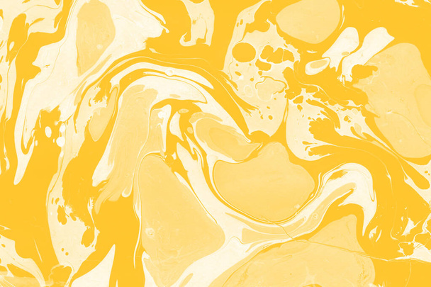 yellow marble background with paint splashes texture - Фото, зображення