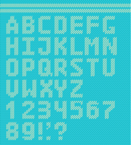 Textile vector alphabet - Vektör, Görsel