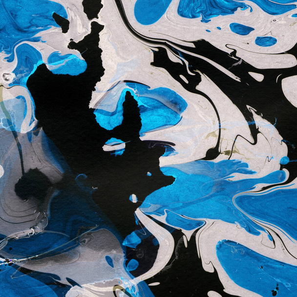 Marble background with paint splashes, texture - Foto, Bild