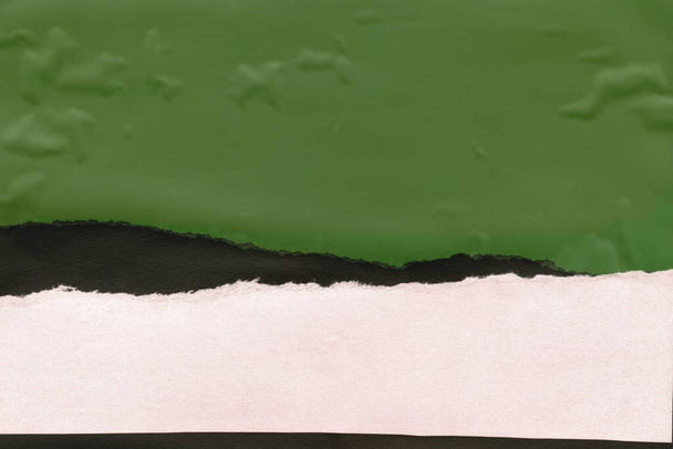 Collage de papeles surtidos, fondo abstracto de color   - Foto, imagen