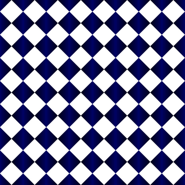 Blue and White Diamond Pattern Repeat Background - Photo, Image