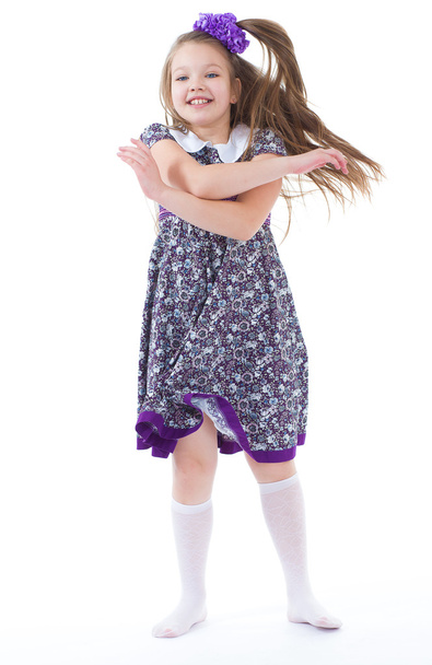Portrait of young dancing girl. - Foto, Imagem