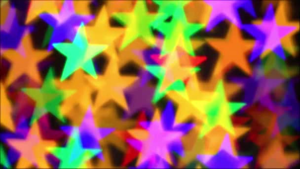 illumination étoiles colorées pour vacances ou fond de boke abstrait - Séquence, vidéo